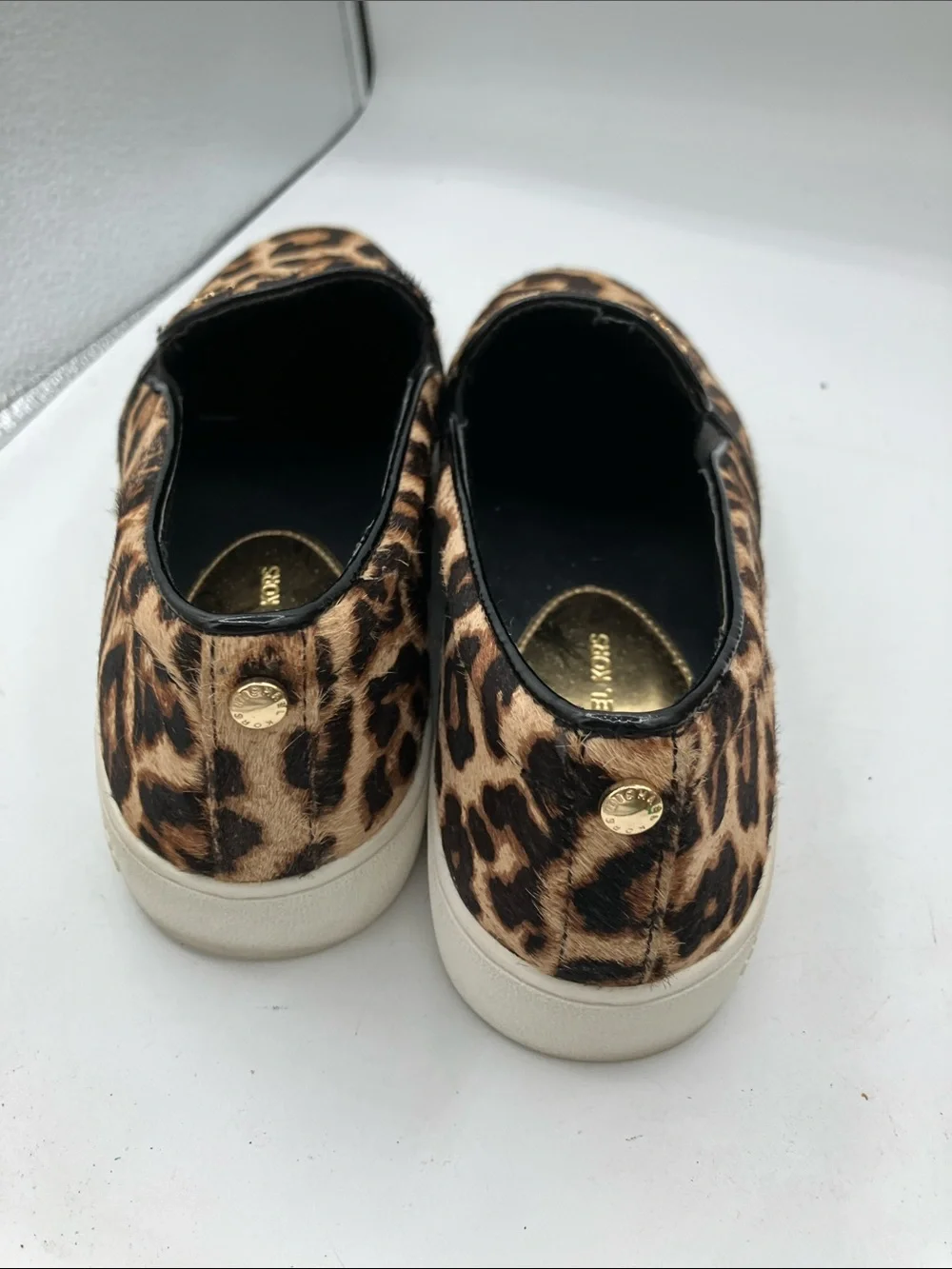 Michael Kors Leopard-Print Slip-On Sneakers in Brown and Black